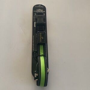 Eyenimal Black and Green Dog Collar with Rechargeable Flashing Light.NWOT